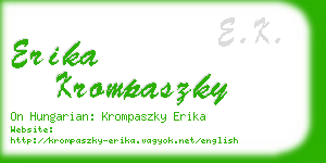 erika krompaszky business card